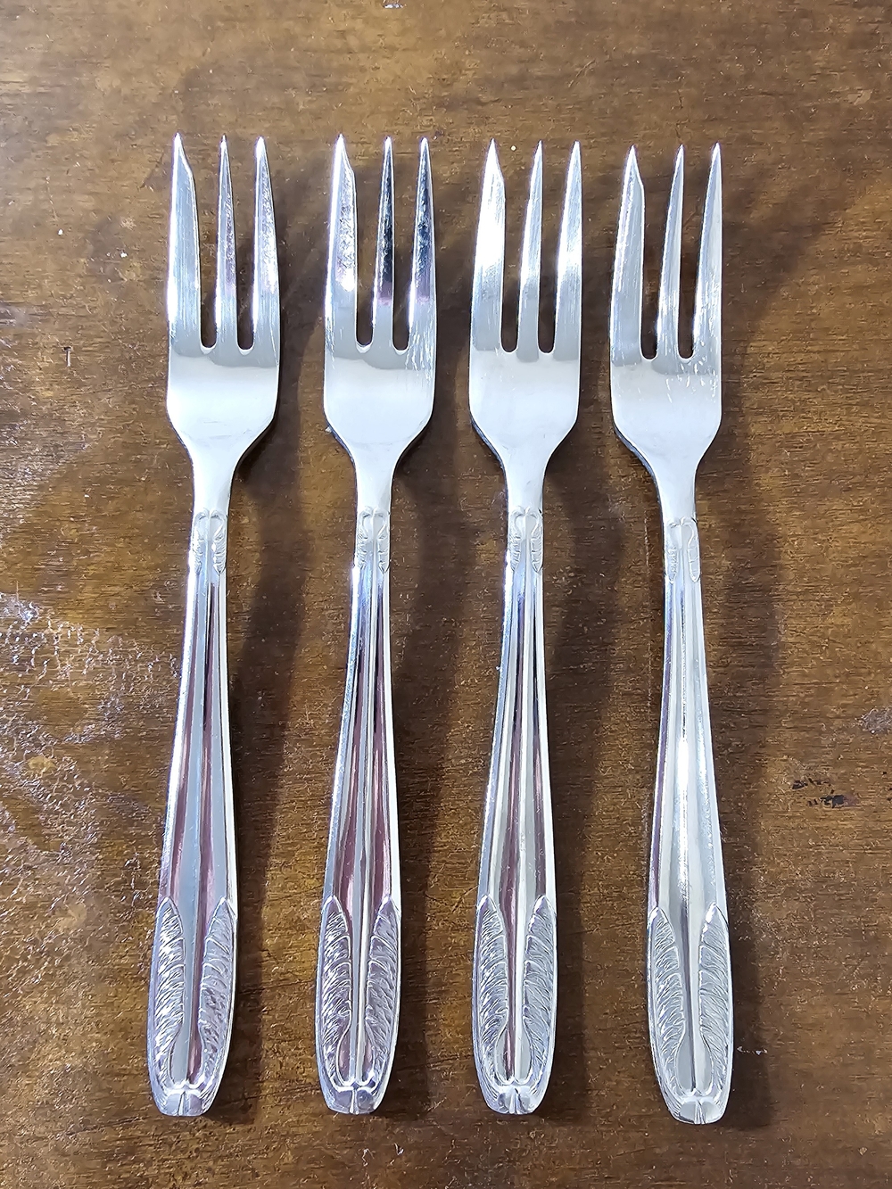 Vintage Haddon Hall Canadiana 18/8 Stainless Germany Cocktail Forks Set of 4